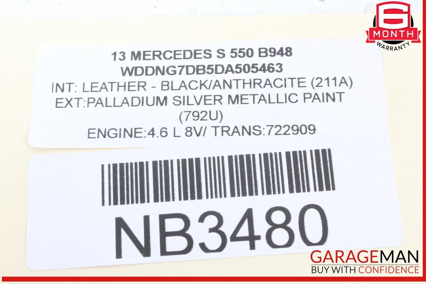 07-14 Mercedes W221 S550 CL550 CL600 Rear View Back Up Cam Camera Assembly