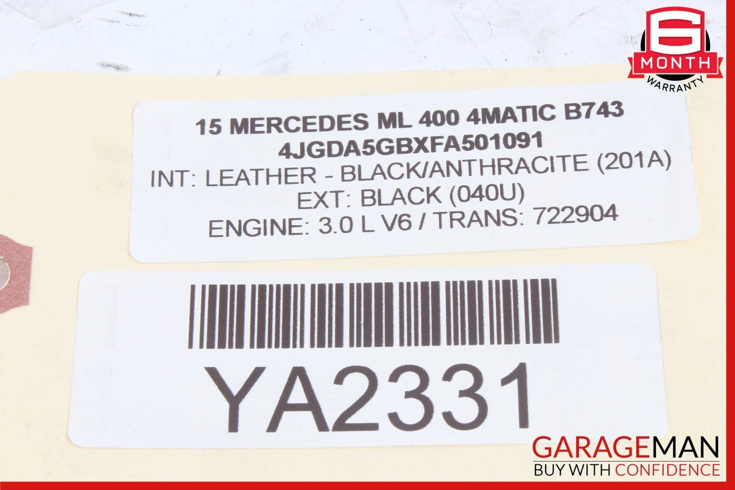 12-19 Mercedes W166 ML400 GL550 Rear Right Side Upper Camber Control Arm OEM