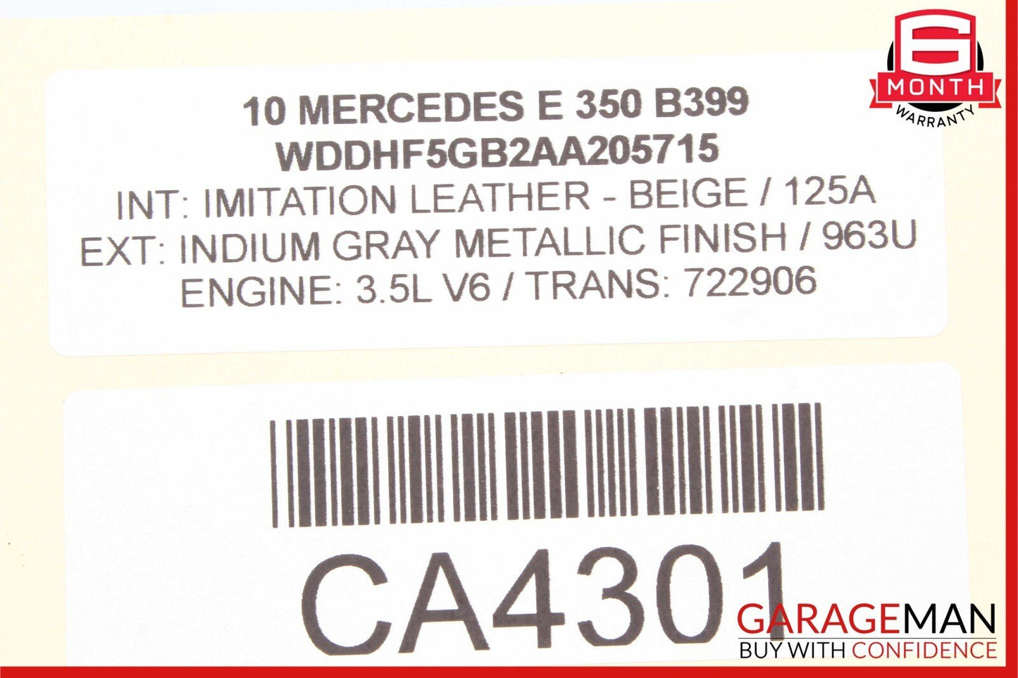 08-18 Mercedes W212 E350 C350 C300 Rear Right Side Door Control Module Unit OEM