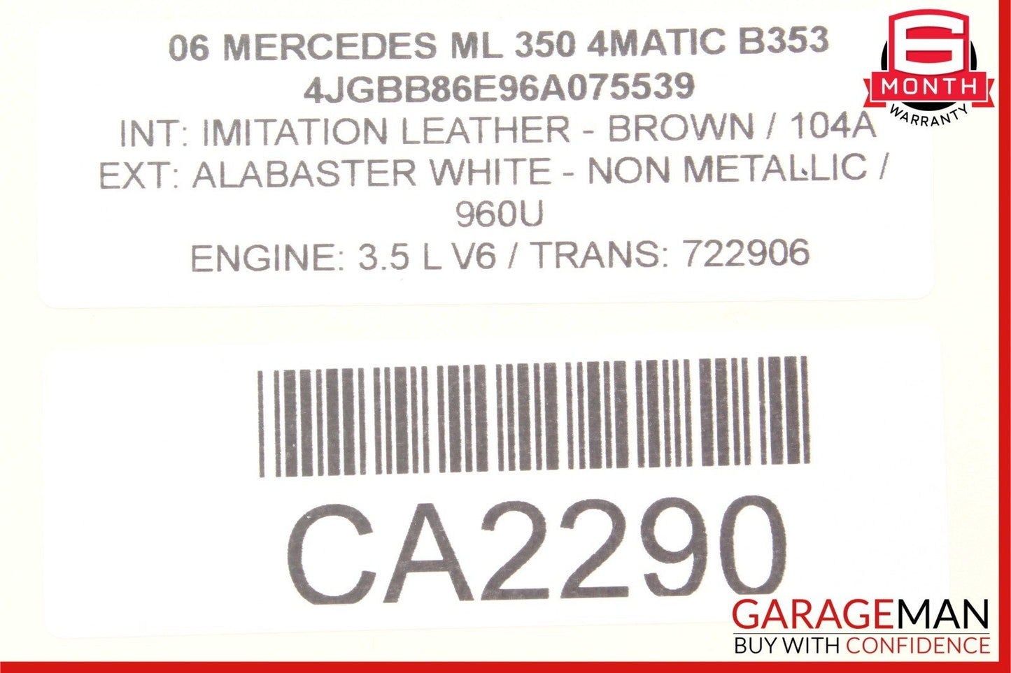 06-13 Mercedes W164 ML350 GL450 Front Right Side Door Control Module Unit OEM