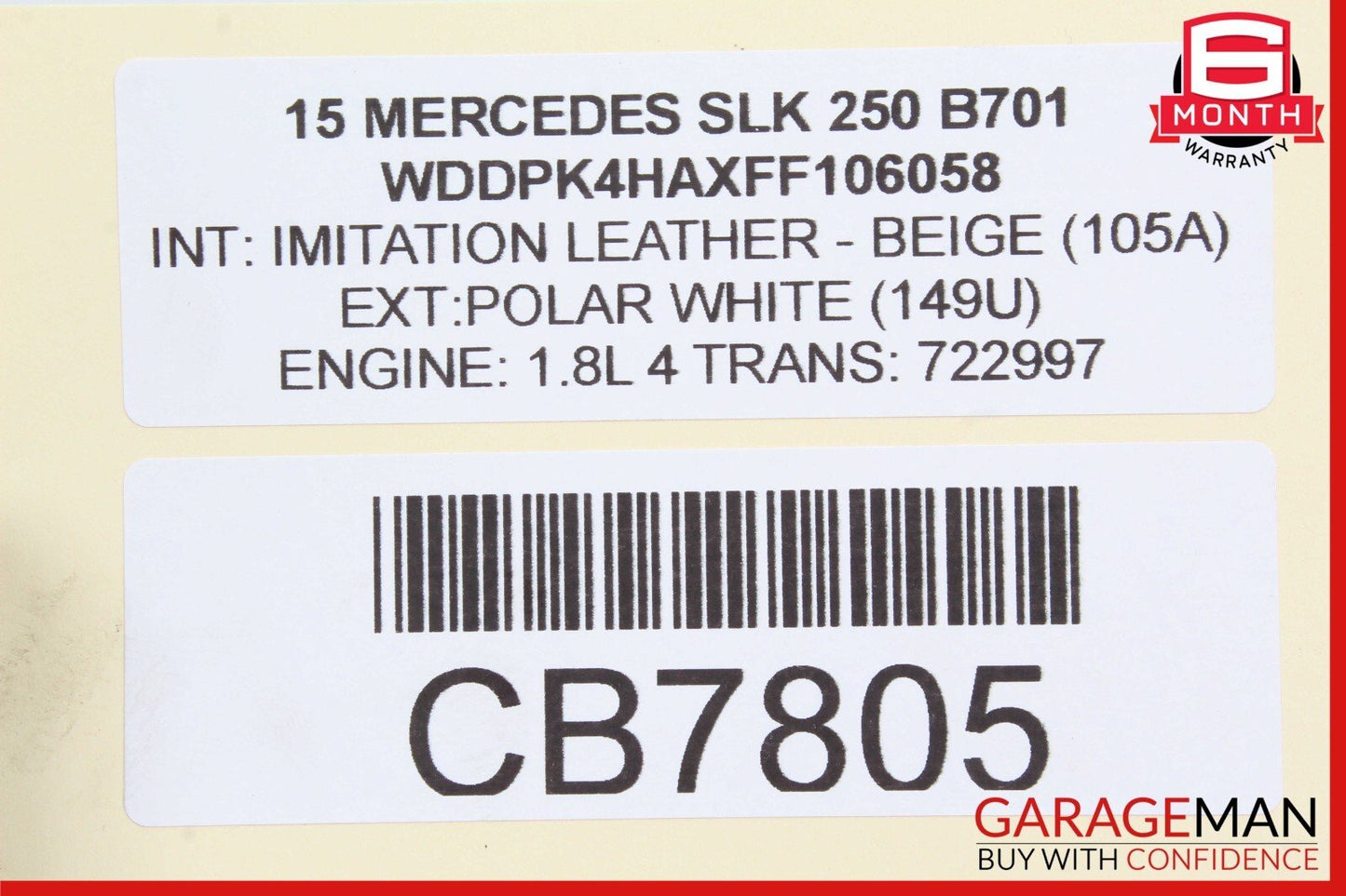 08-18 Mercedes R172 SLK250 GLK250 Front Right Side Door Control Module Unit OEM