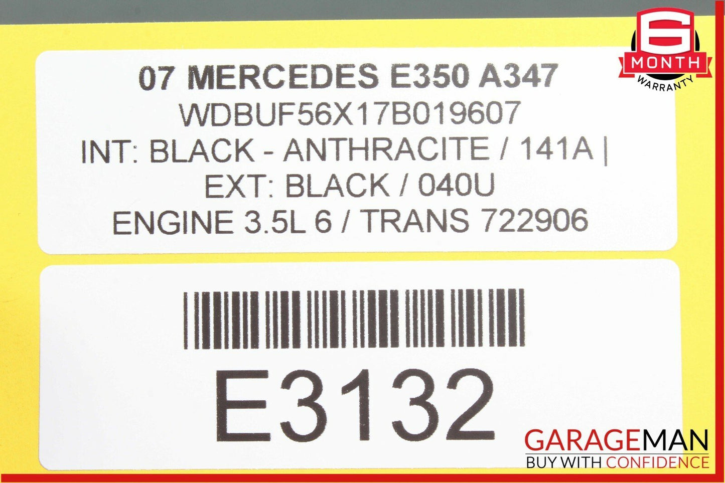 03-09 Mercedes W211 E63 AMG E350 Rear Left Driver Side Door Control Module Unit