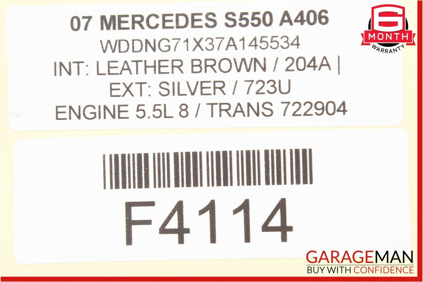 07-09 Mercedes W221 S550 S600 Front Right or Left Seat Computer Control Module
