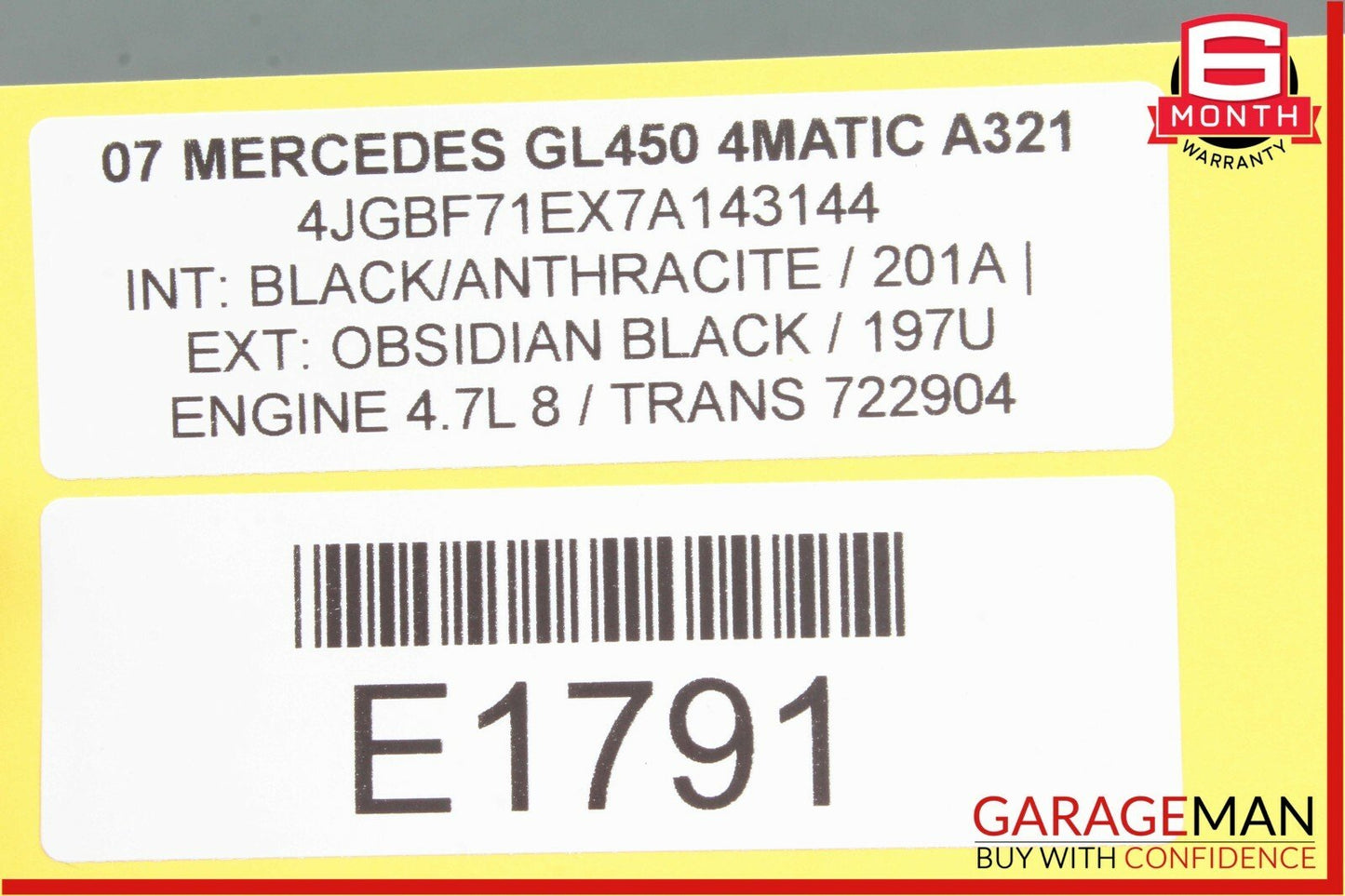 03-11 Mercedes X164 GL450 CLS350 ML550 Front Right Side Seat Control Module OEM