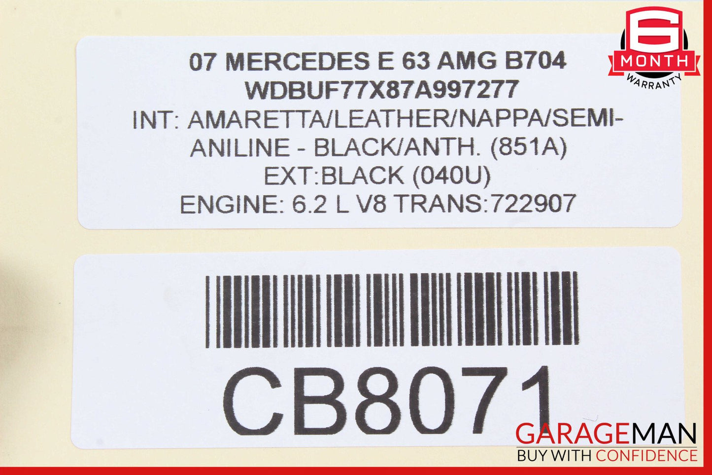 03-12 Mercedes W211 E63 AMG GL550 Seat Control Module Left Side OEM