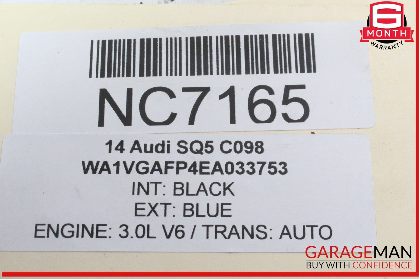 14-17 Audi SQ5 Power Brake Booster Master Cylinder w/ Reservoir 8R0612103H OEM