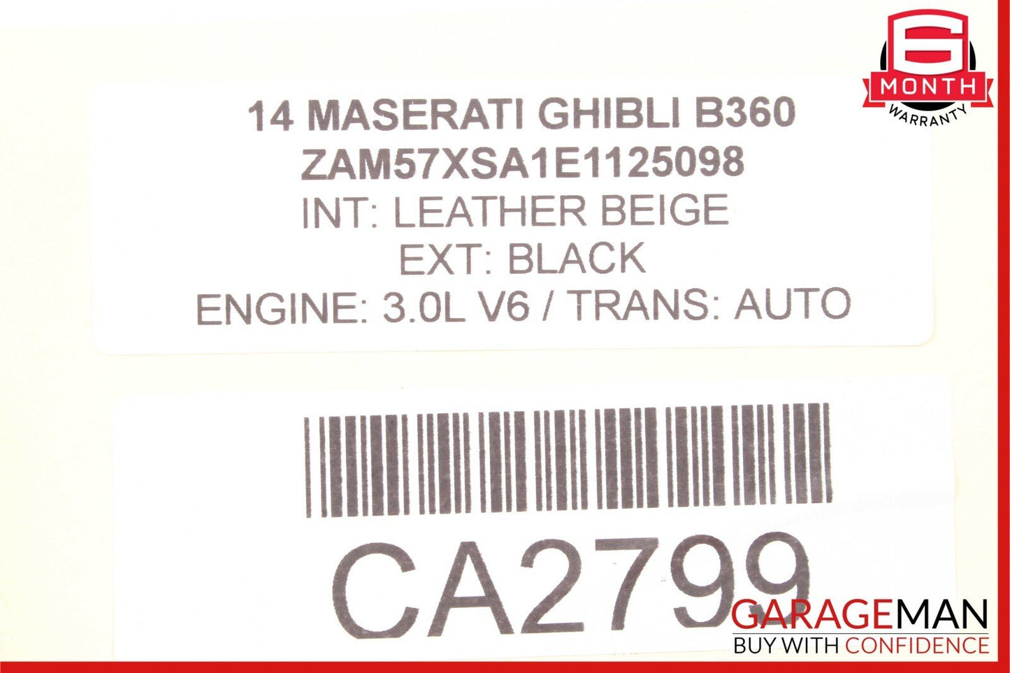 14-17 Maserati Ghibli Ignition Engine Start Stop Switch Control 670013537 OEM