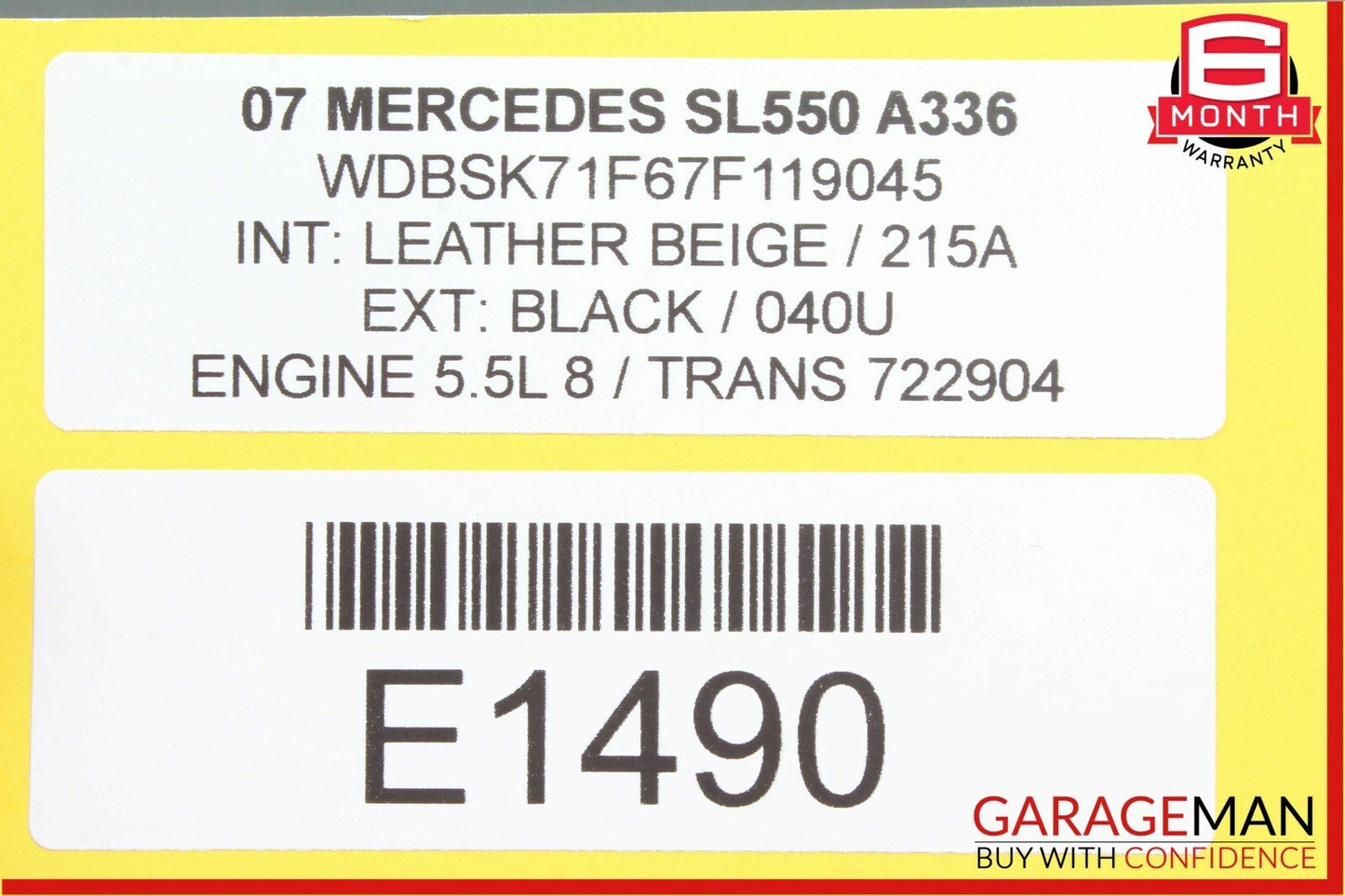 Mercedes R230 SL550 CL550 CL500 Seat Belt Seatbelt Tension Sensor Module OEM