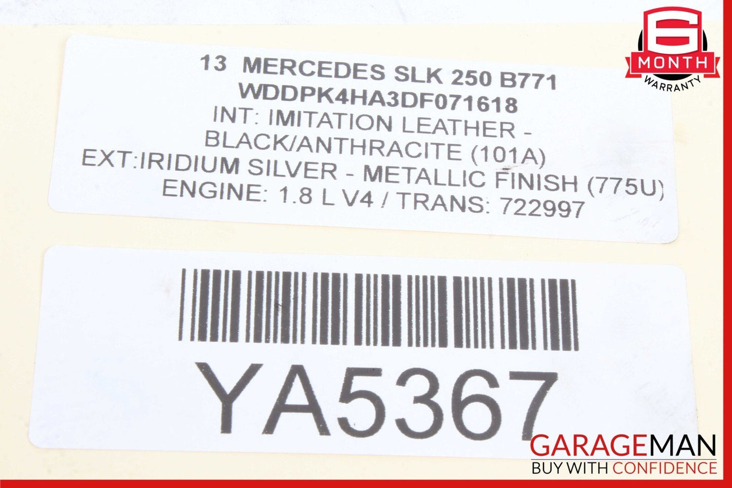 08-17 Mercedes R172 SLK250 C250 E400 Front Left Side Lower Control Arm OEM