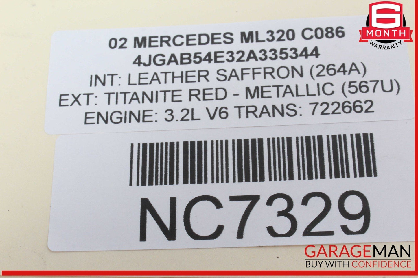 98-05 Mercedes W163 ML320 ML500 ML55 AMG Rear Left Side Exterior Door Handle