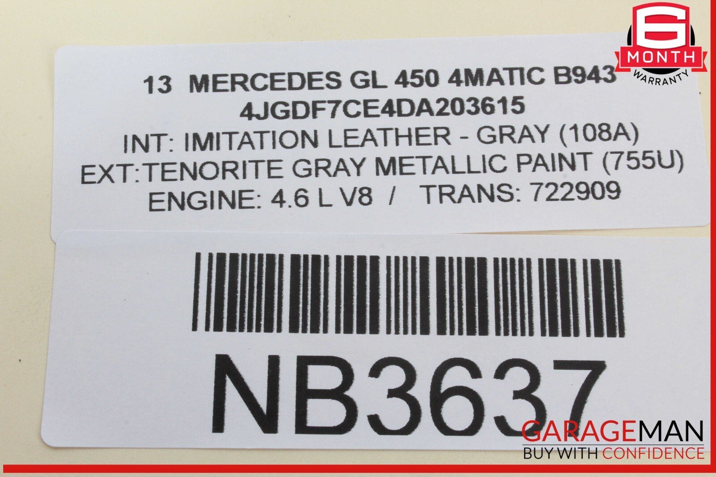 12-16 Mercedes X166 GL450 4MATIC Keyless Go Entry Control Module OEM