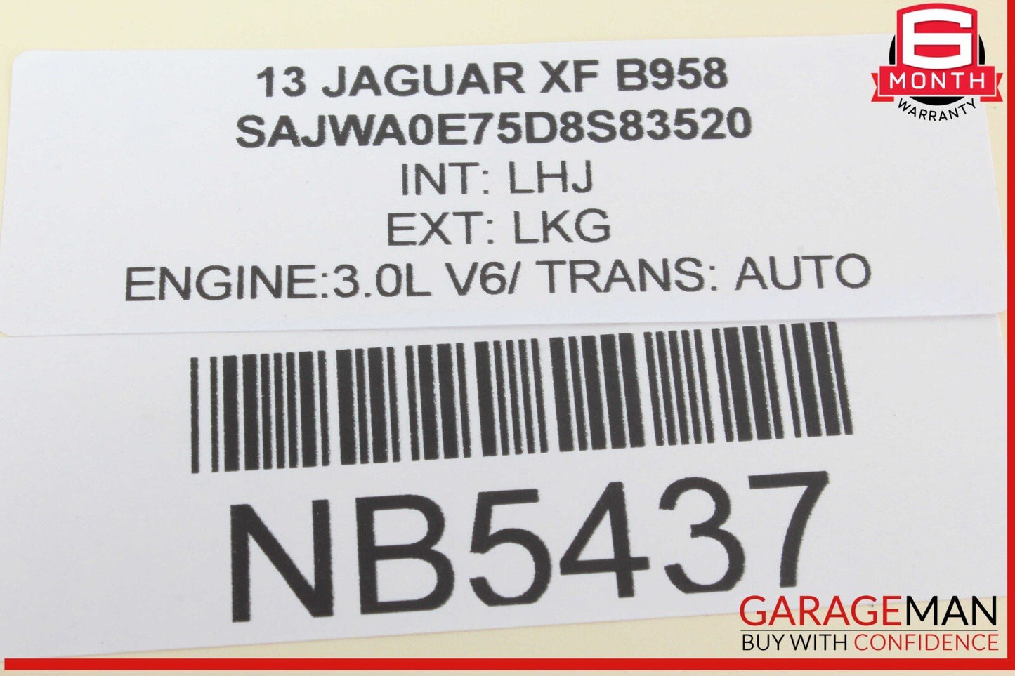 12-15 Jaguar XF X250 Front Right Passenger Seat Weight Sensor CX2314B320AB OEM