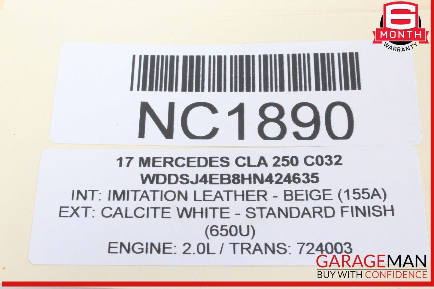 14-18 Mercedes W117 CLA250 Front Left Driver Side Door Window Regulator Motor