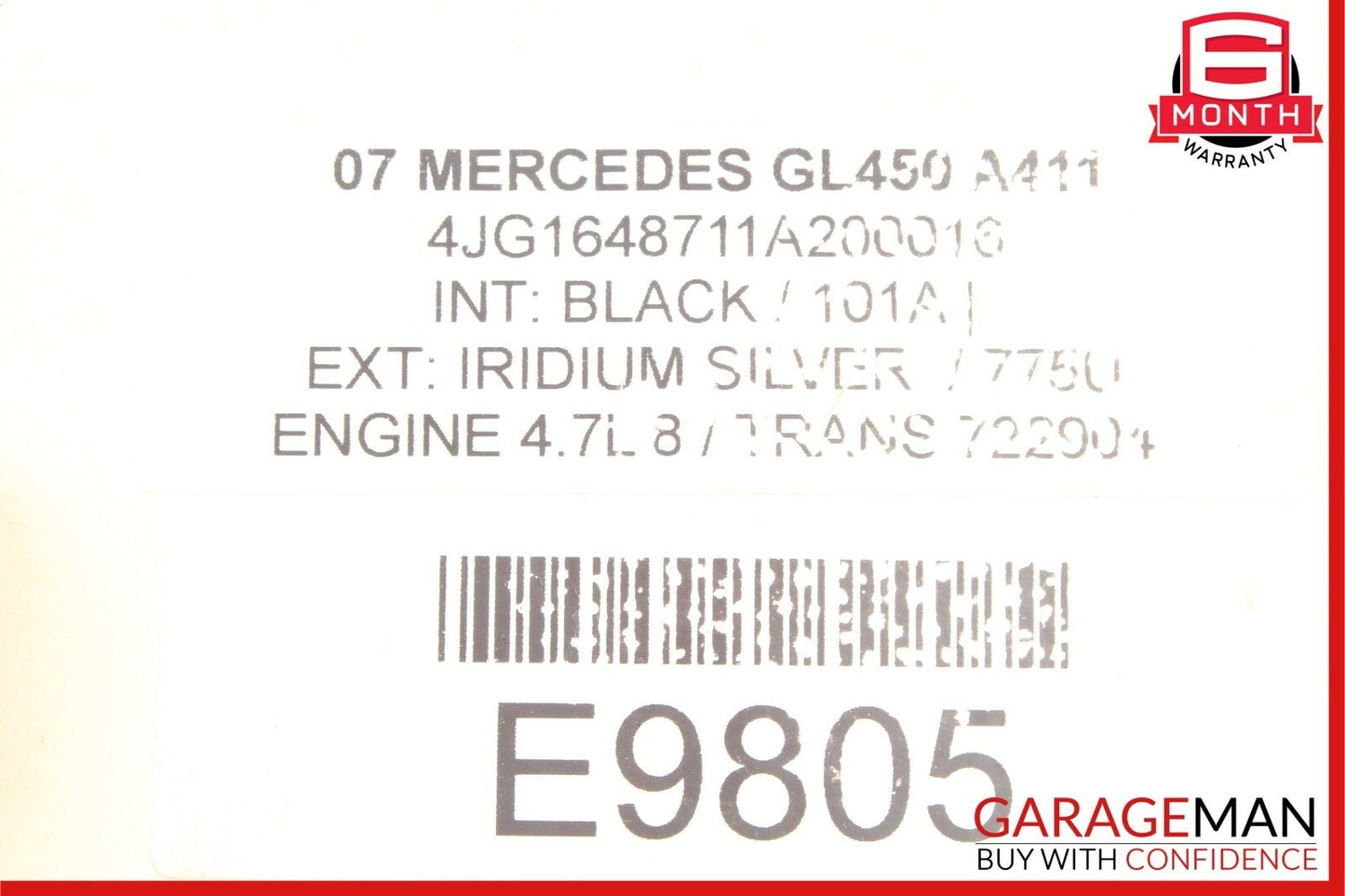03-12 Mercedes X164 GL450 ML500 Front Left Side Seat Control Module Unit OEM