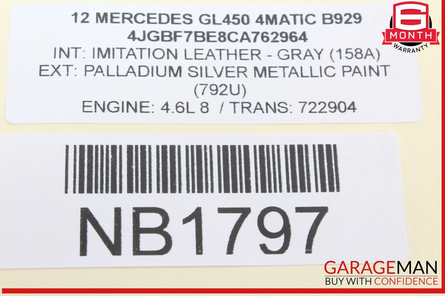 06-13 Mercedes ML350 R350 GL450 Rear Window Wiper Motor Valeo 2720150101