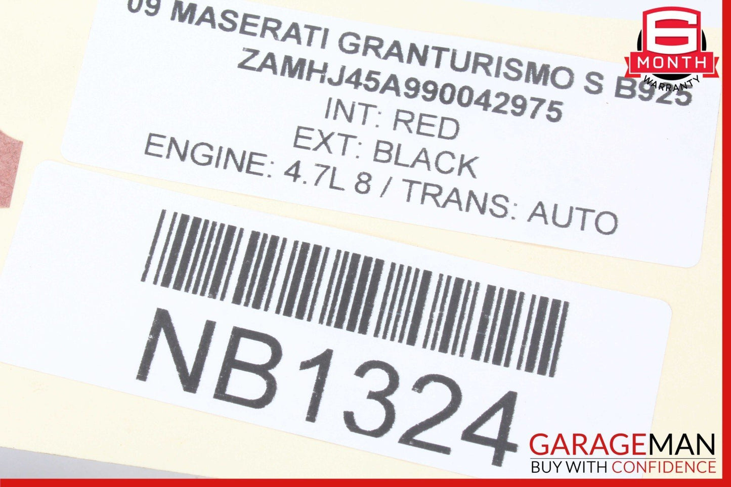 08-19 Maserati GranTurismo M145 Rear Left Driver Side Seat Belt Black OEM