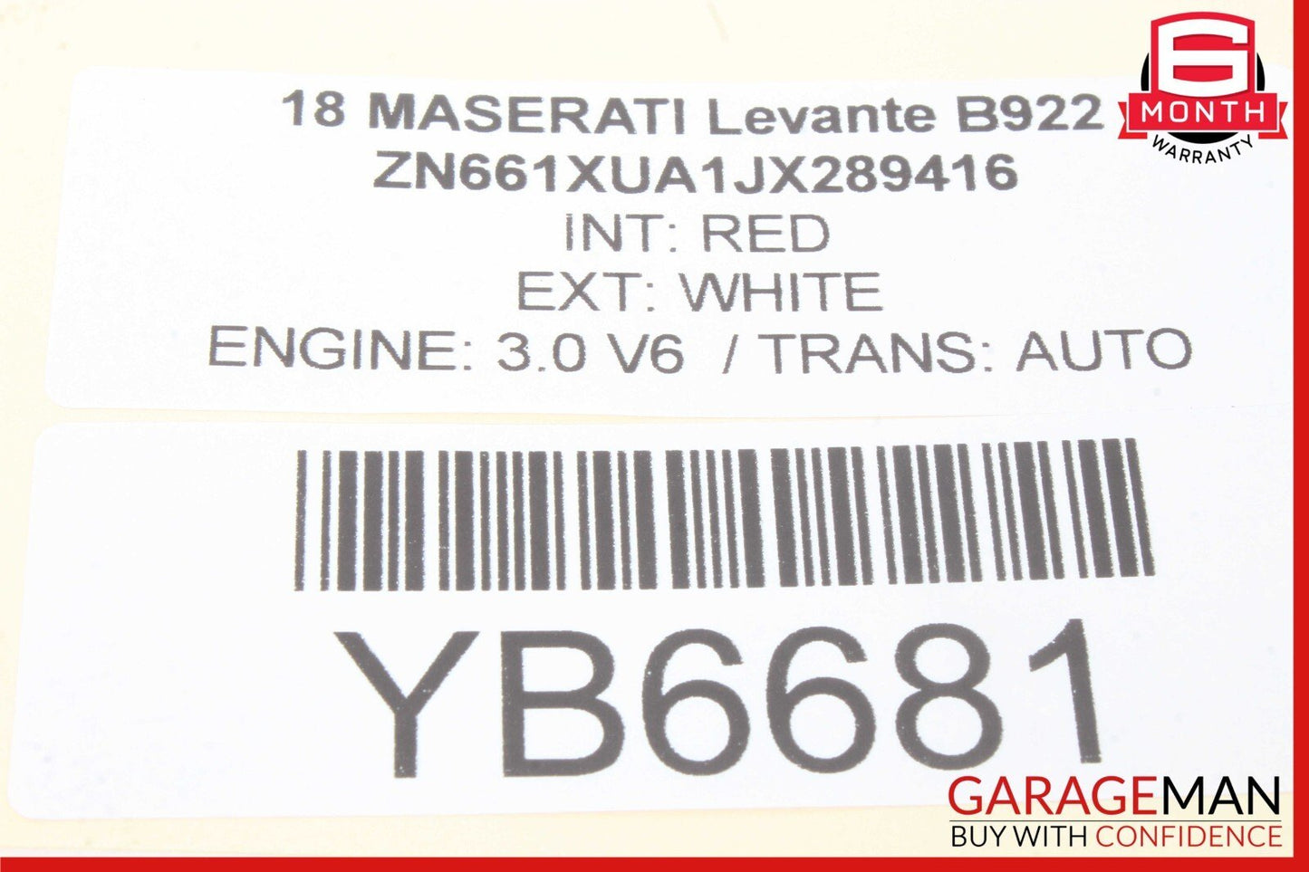 14-20 Maserati Levante M161 Front Left or Right Side Interior Safety Handle OEM