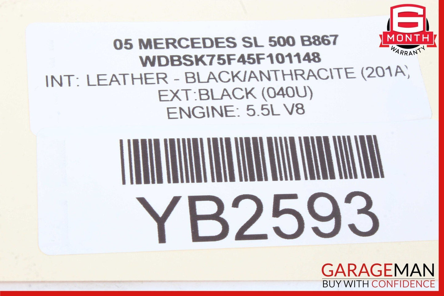 03-08 Mercedes R230 SL500 SL550 Right Side Door Control Module 2308204826 OEM