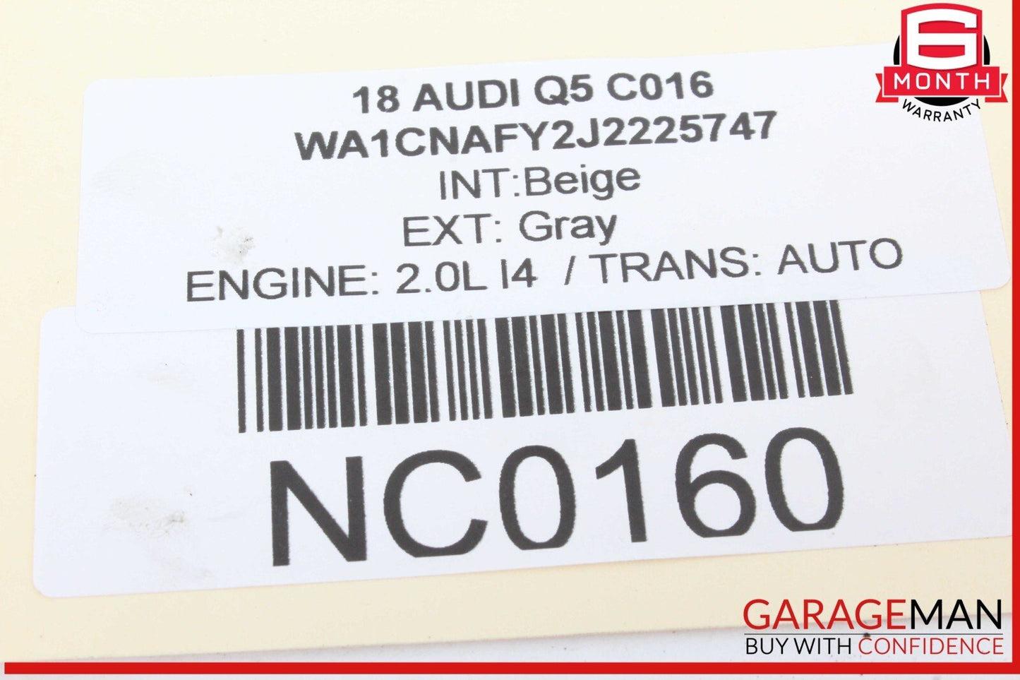 18-24 Audi Q5 Rear Right Passenger Side Window Regulator Motor 80A959811 Genuine