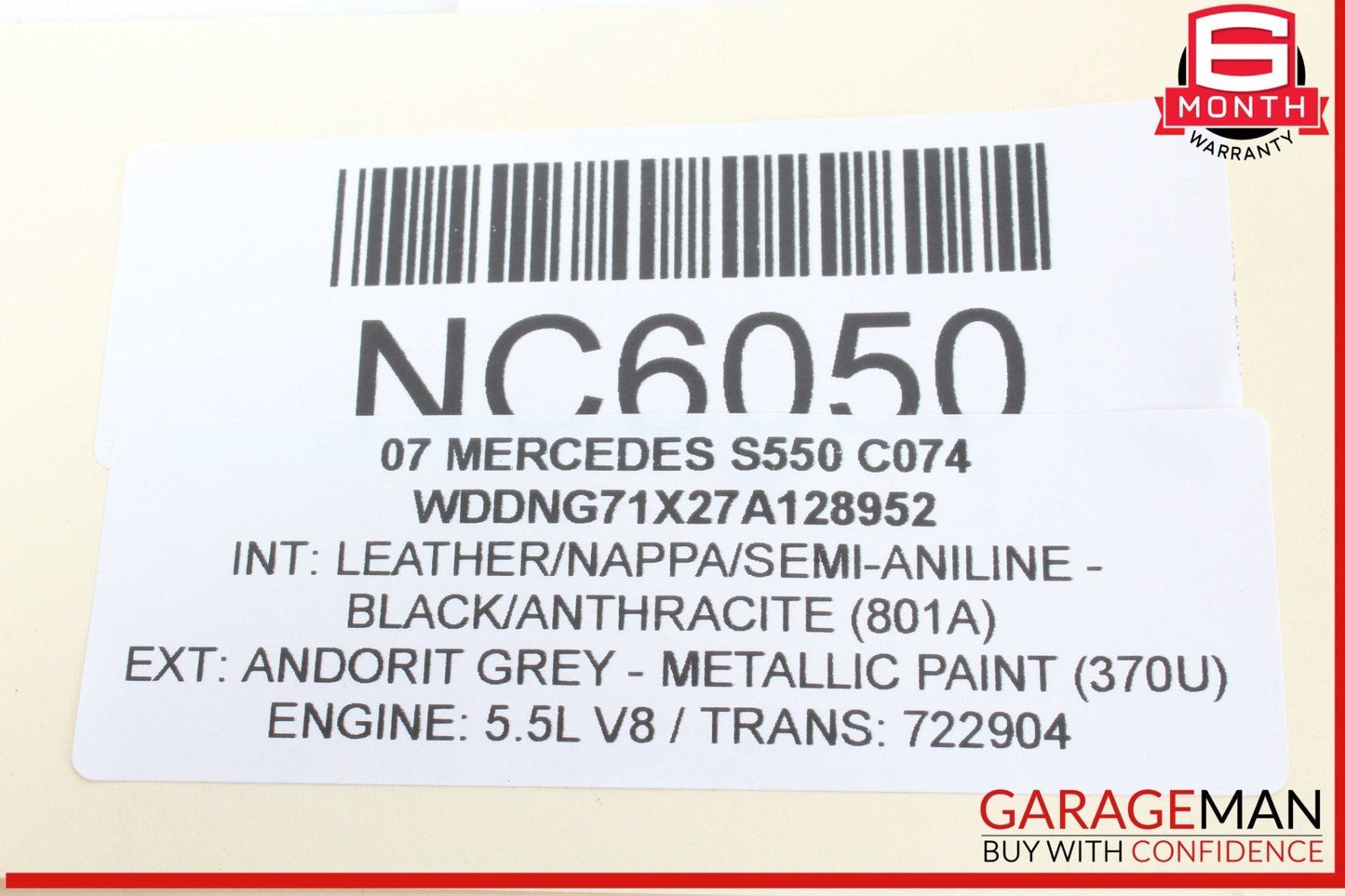 07-13 Mercedes W221 S550 CL550 Rear Trunk Lid Lock Latch Actuator w/o Key