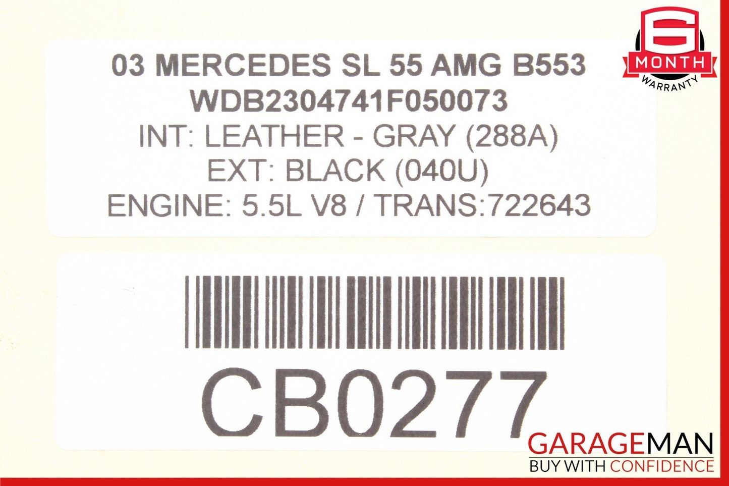 03-06 Mercedes R230 SL55 AMG AC A/C Air Cooler Conditioning Compressor Pump OEM