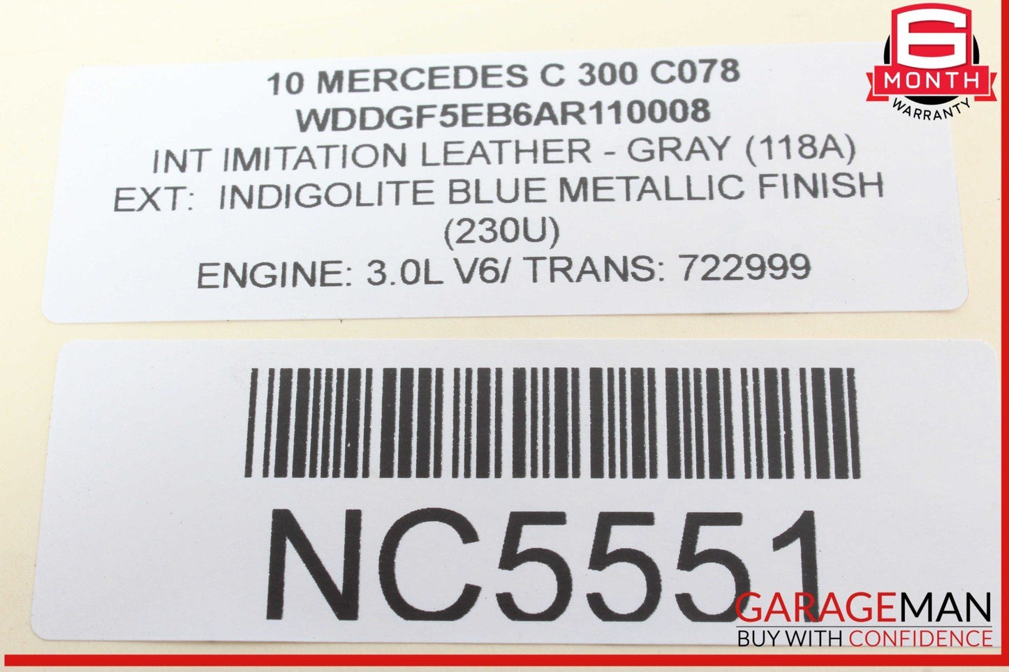 05-15 Mercedes W204 C300 C230 Engine Motor Air Valve 0021407560 OEM