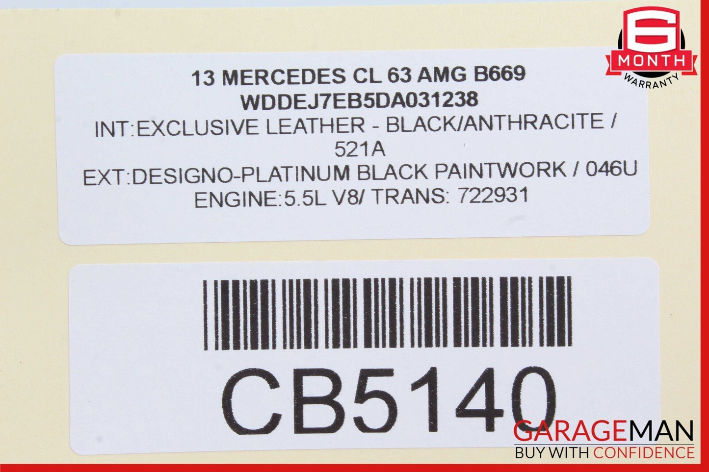 10-14 Mercedes W216 CL63 AMG CL550 Keyless Go Entry Control Module Unit OEM