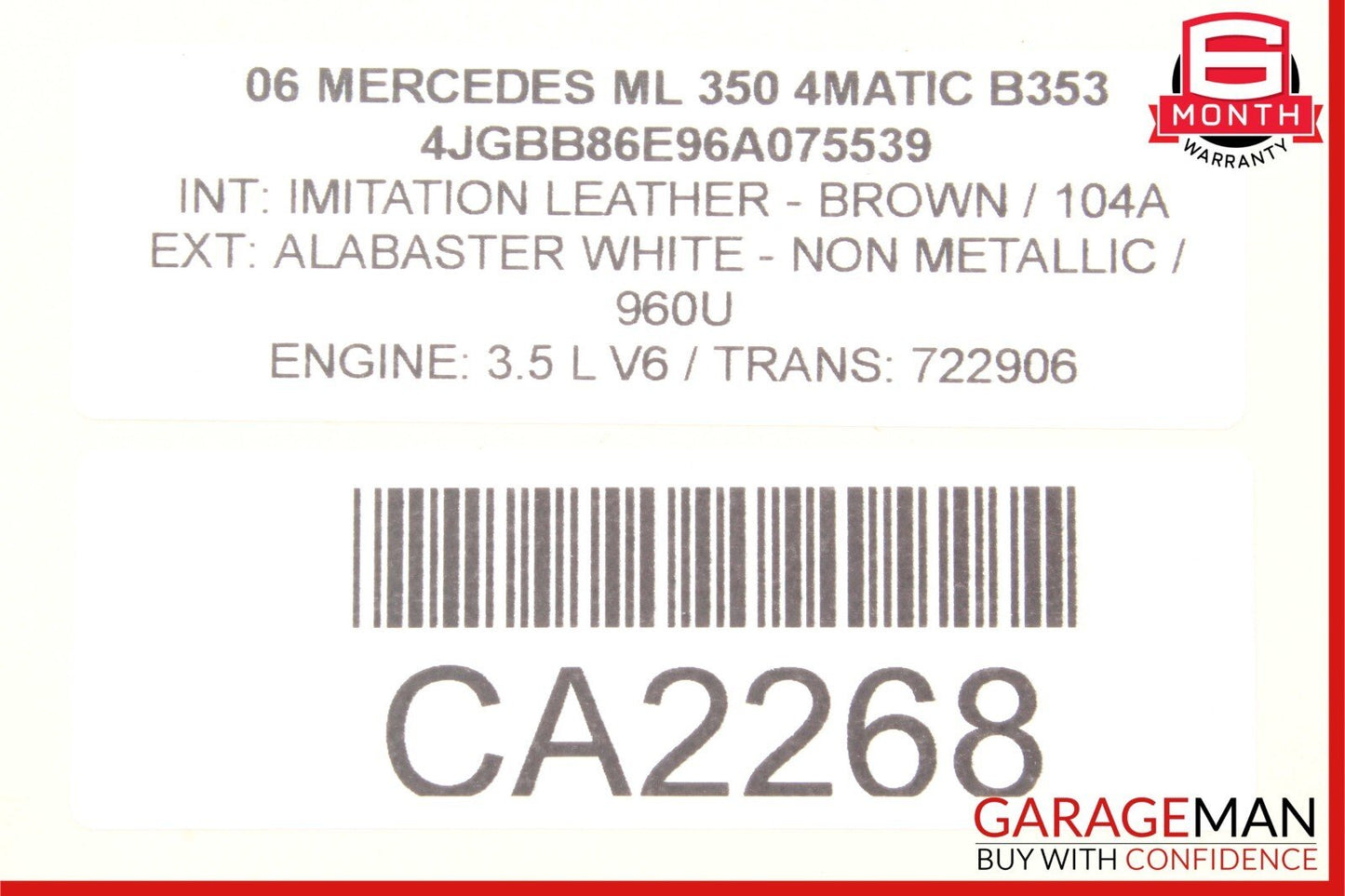 06-13 Mercedes W164 ML350 GL450 R350 Front Left Side Door Control Module OEM