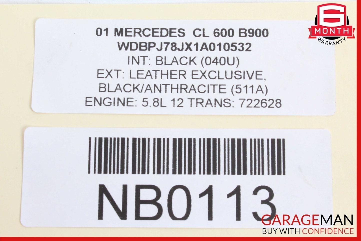 00-06 Mercedes W215 CL600 Rear Tie Rod Link Control Arm 2203520003 OEM