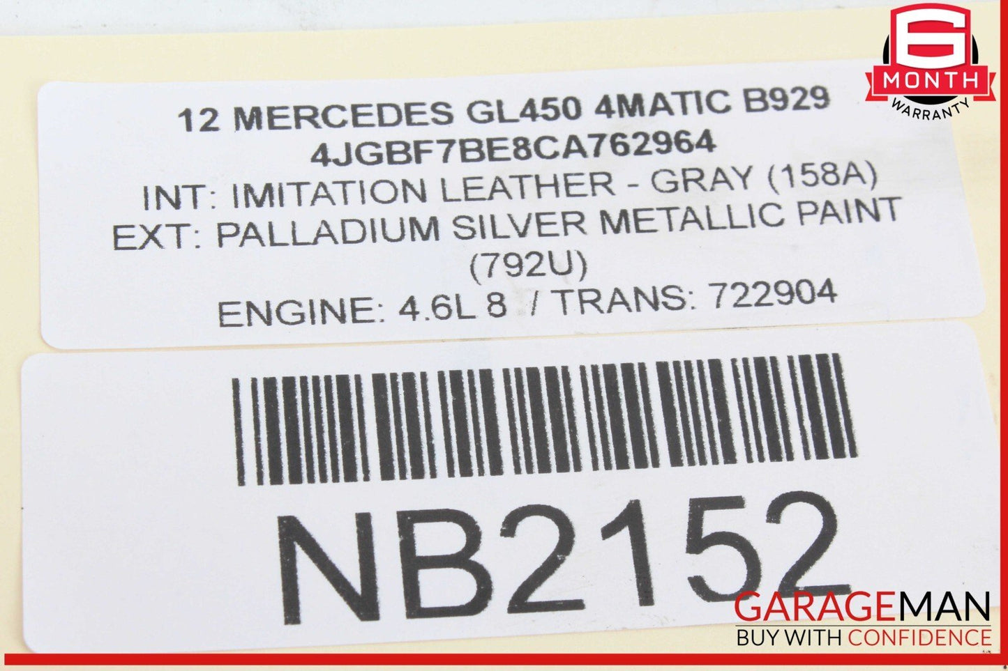 06-13 Mercedes X164 GL450 Rear Left & Right Side Air Bag Spring Shock Set Arnott