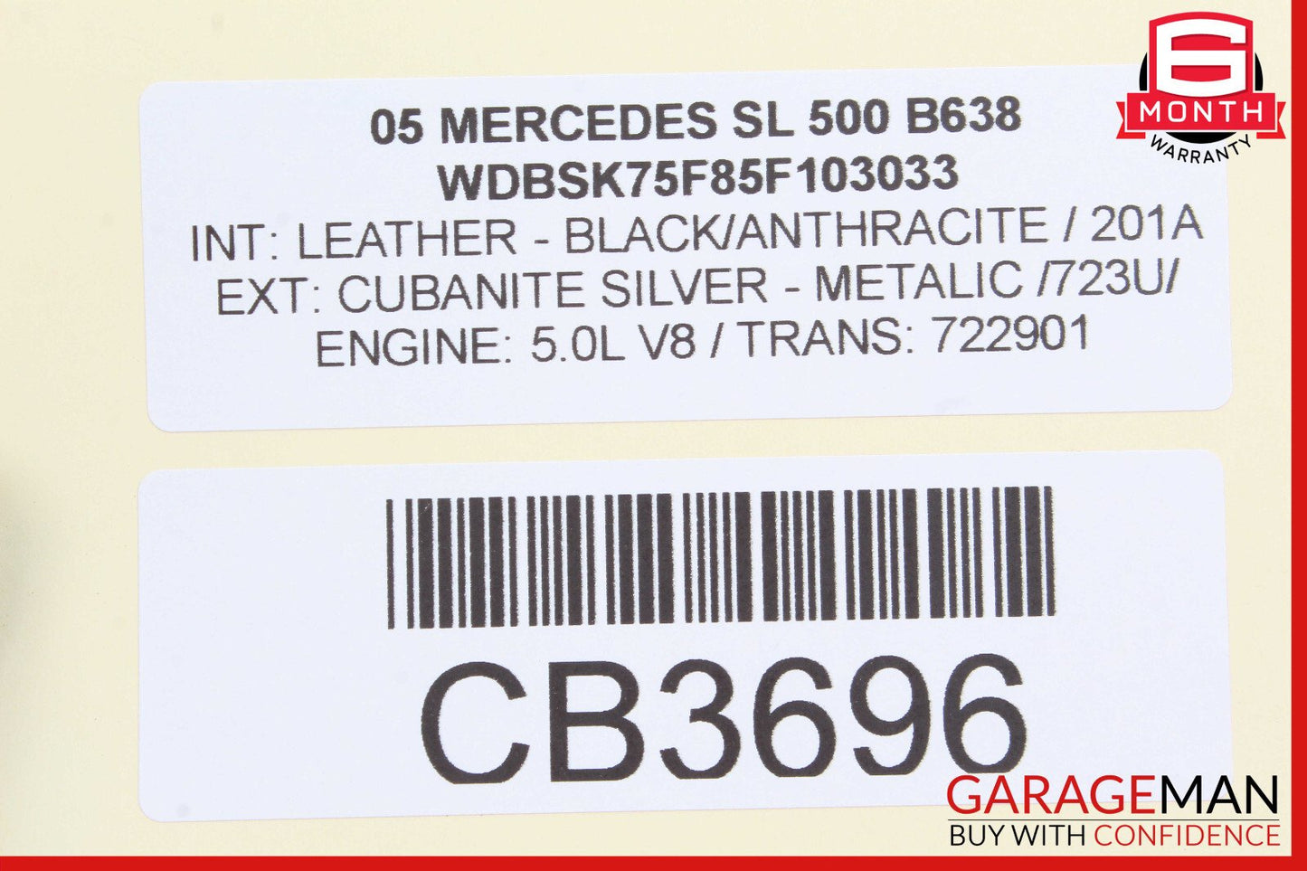 03-12 Mercedes R230 SL500 SL55 SL550 Door Control Module Left Driver Side OEM