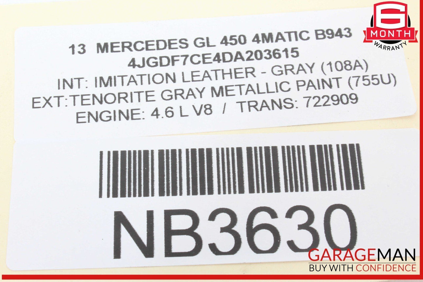 12-16 Mercedes X166 GL450 4MATIC Hand Parking Brake Control Module Unit OEM
