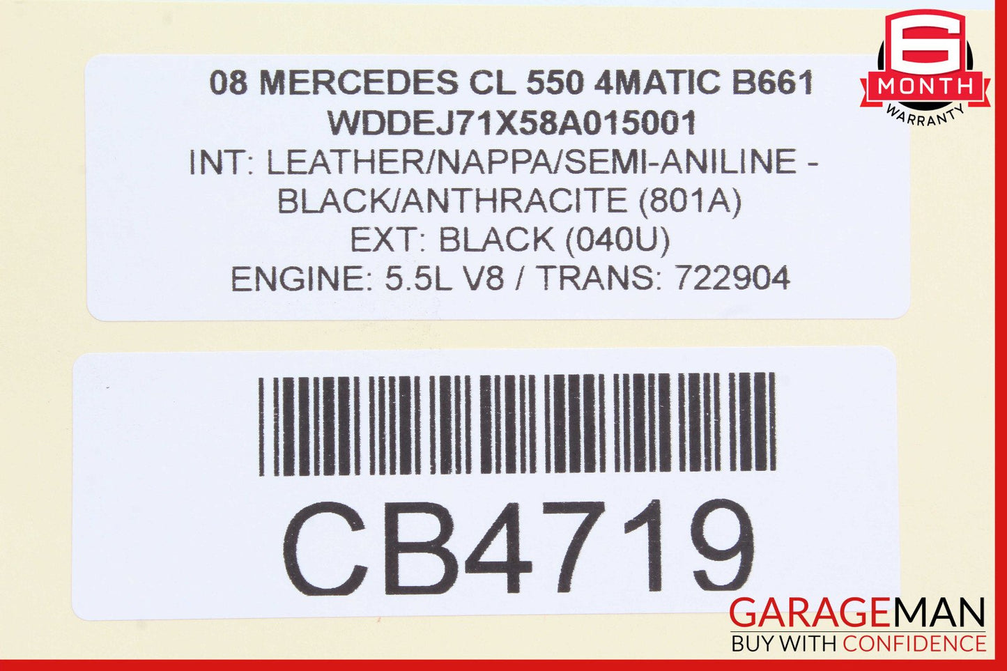 07-10 Mercedes W216 CL550 S400 Keyless Go Control Module 2218702392 OEM