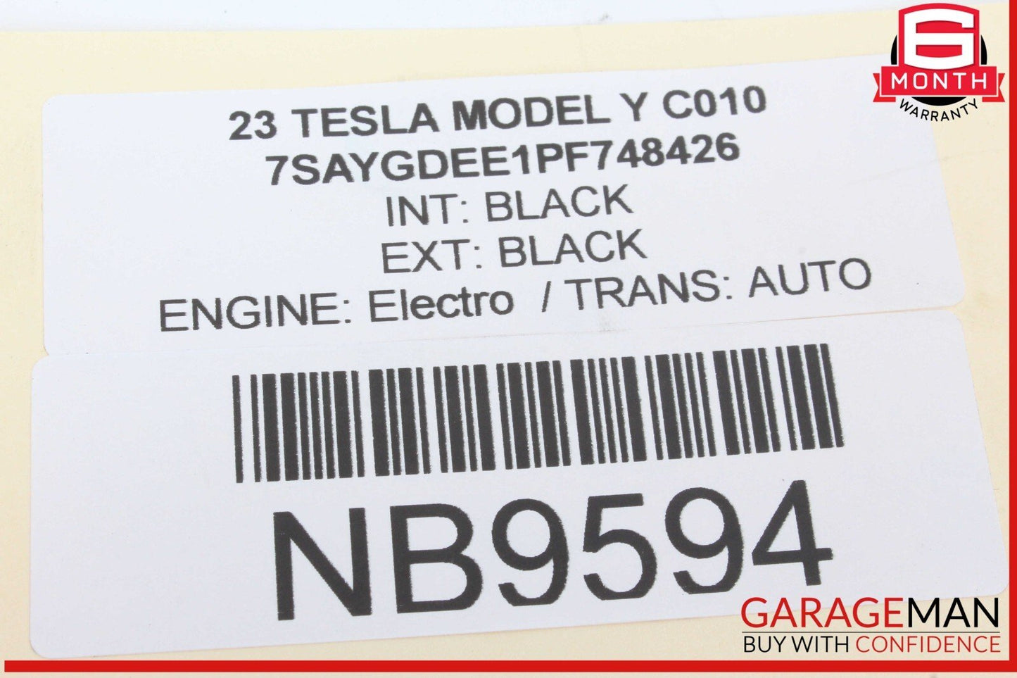 20-23 Tesla Model Y Rear Left Driver Side Window Regulator Motor OEM