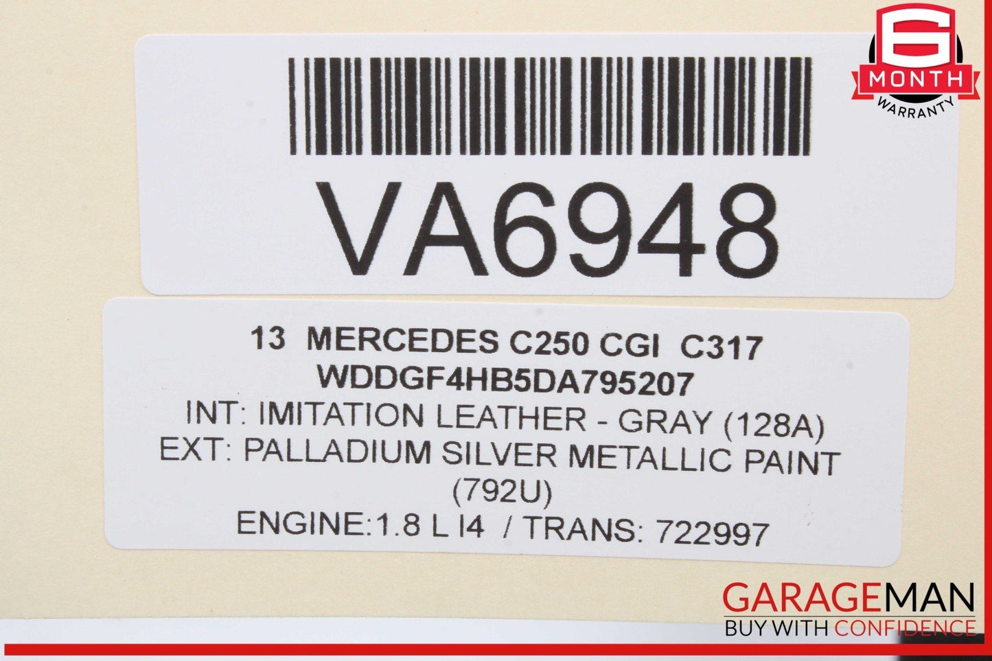 12-14 Mercedes W204 C250 CGI Intercooler Hose Left Side 2045282582 OEM