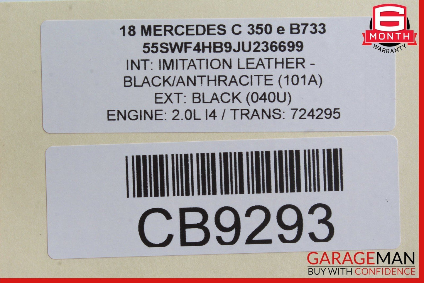 15-18 Mercedes W205 C350e C300 C400 Rear Right Side Door Control Module Unit OEM