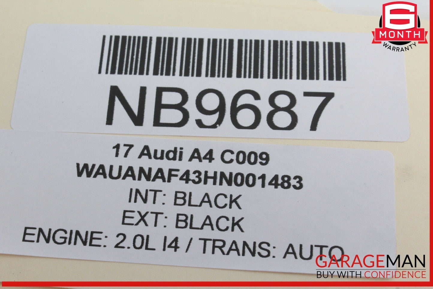 17-24 Audi A4 Quattro Rear Right Passenger Side Window Regulator Motor 8W0959812