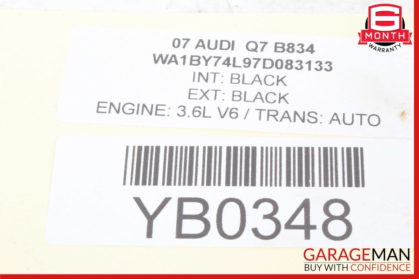 07-15 Audi Q7 Right Passenger Side Steering Tie Rod w/ Boot 7L0422804D OEM