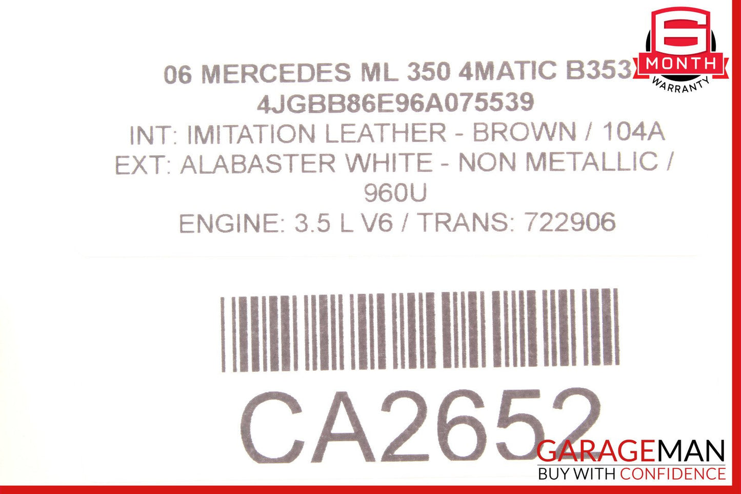 06-13 Mercedes W164 ML350 GL450 R350 Front Left Side Door Control Module OEM