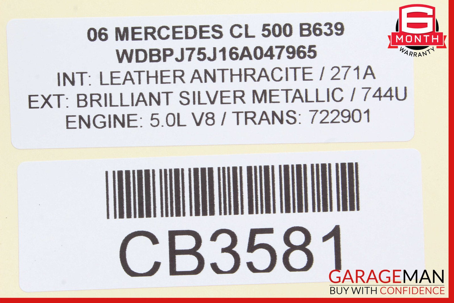 00-06 Mercedes W215 CL500 SL500 S500 Anti Theft Alarm Sensor Control Module OEM