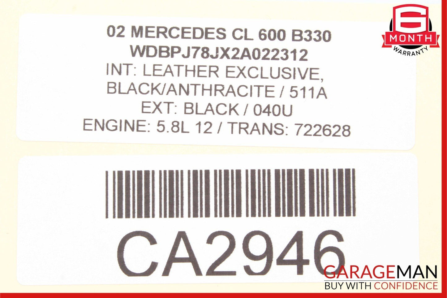 00-06 Mercedes W215 CL600 CL500 Front Left Side Seat Memory Control Module Unit
