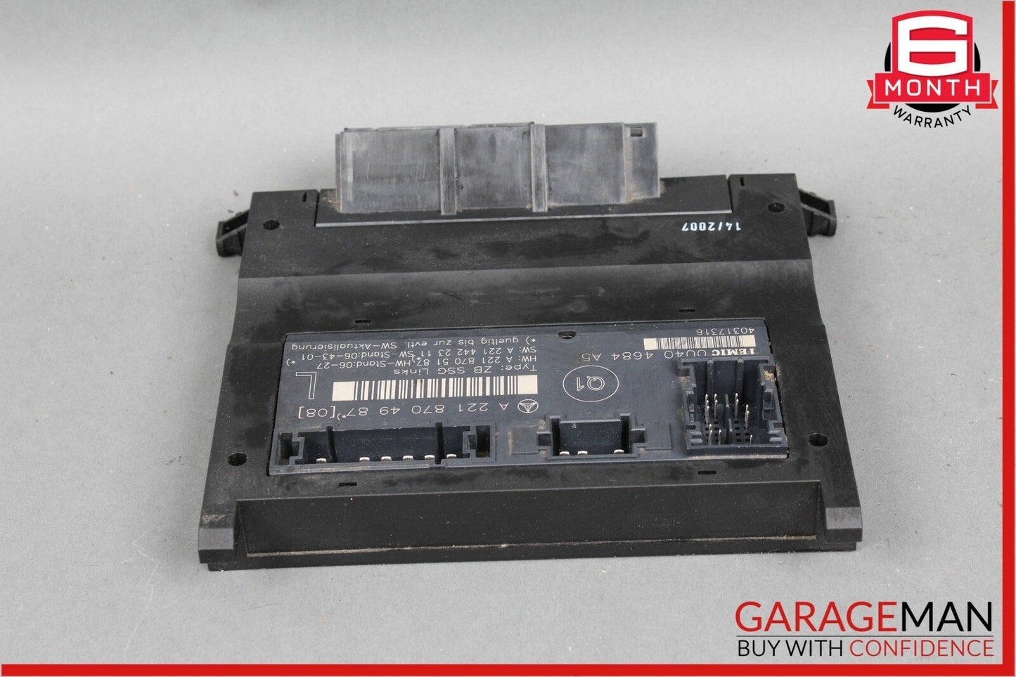07-13 Mercedes W221 S63 AMG Front Left Driver Under Seat Control Unit OEM