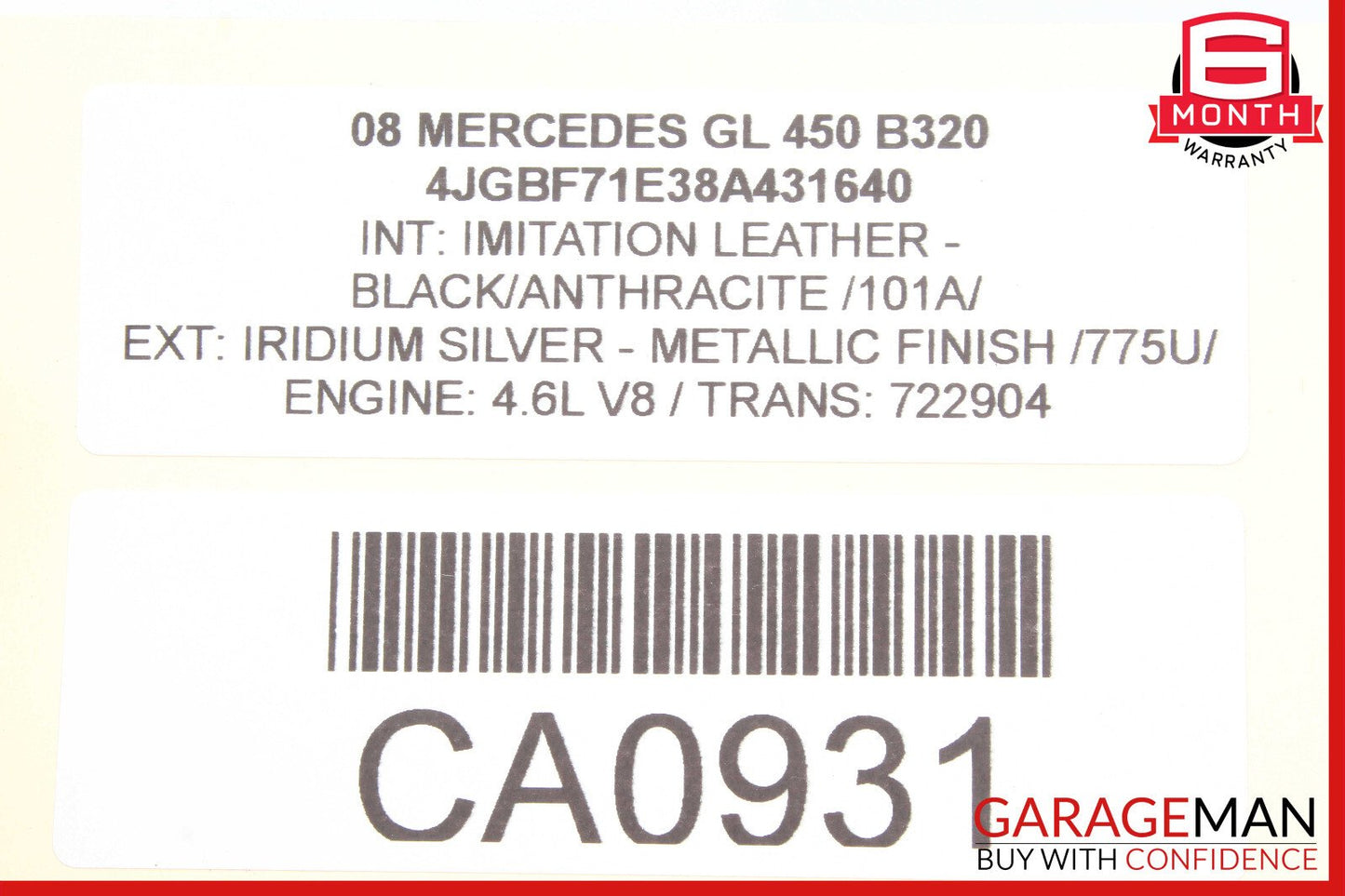 07-12 Mercedes X164 GL450 GL350 Third Seat Row Power Folding Control Module OEM