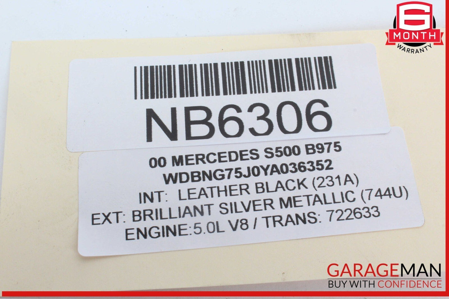 00-06 Mercedes W220 S500 S430 Rear Left Driver Side Window Regulator Motor OEM