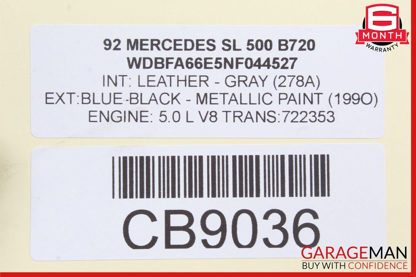 90-95 Mercedes R129 500SL 300SL SL500 Anti Theft Key Alarm Control Module OEM