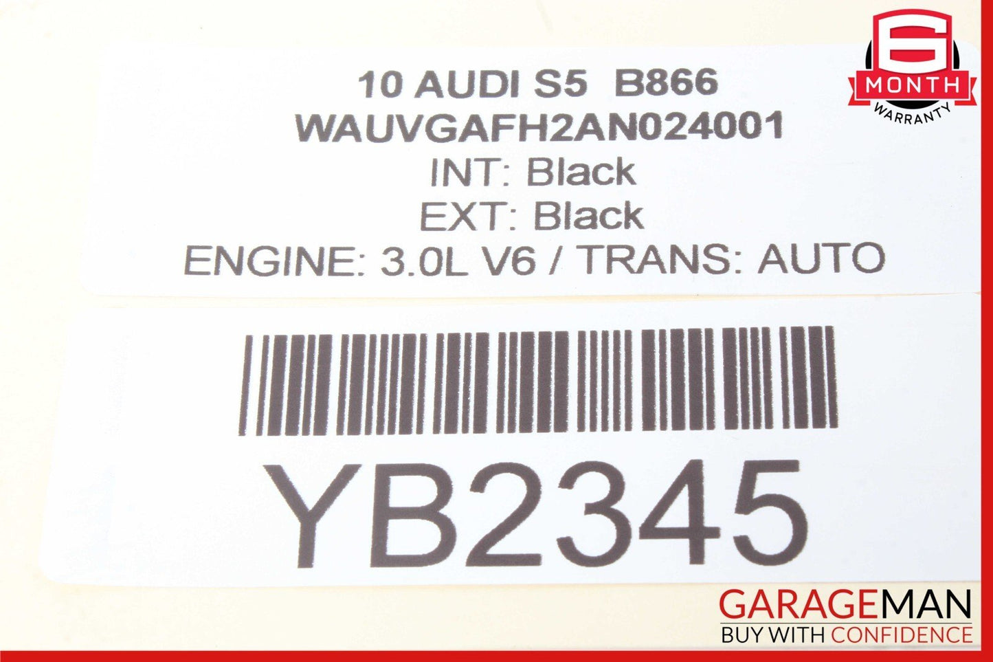 10-17 Audi S5 A5 Convertible Rear Left Quarter Window Regulator Motor OEM