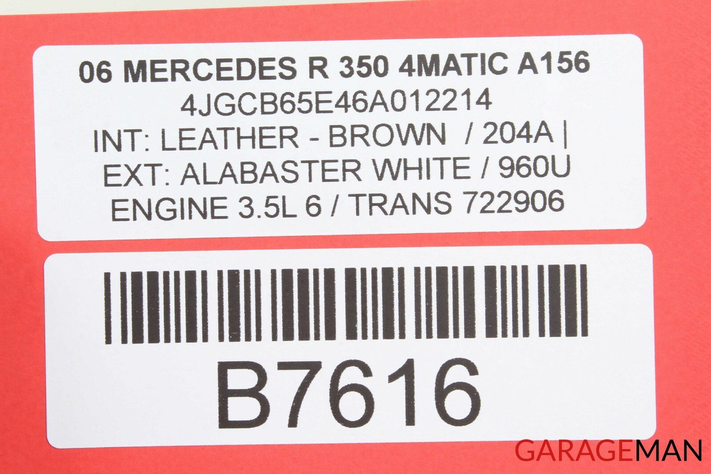 06-09 MERCEDES W251 R350 AIRMATIC SUSPENSION CONTROL MODULE 2515450432 OEM