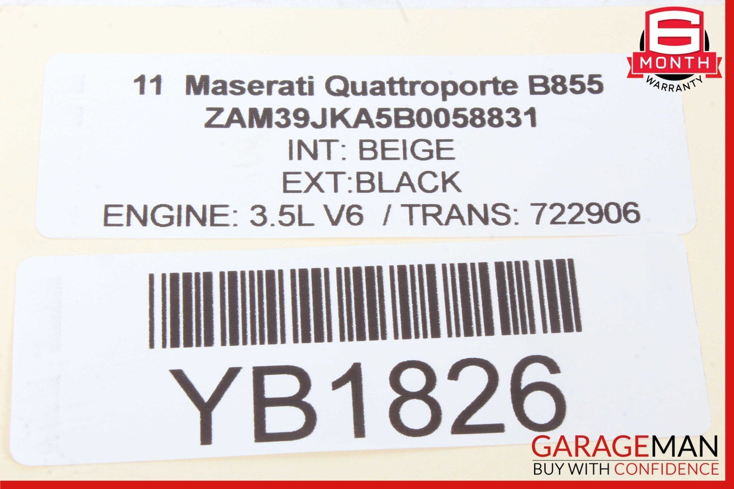 03-19 Maserati Quattroporte M139 Interior Overhead Dome Light Lamp OEM
