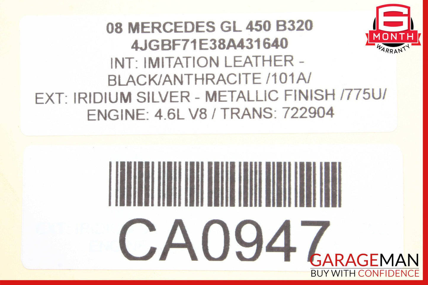 06-12 Mercedes X164 GL450 Front Left Driver Side Bumper Fog Light Lamp OEM