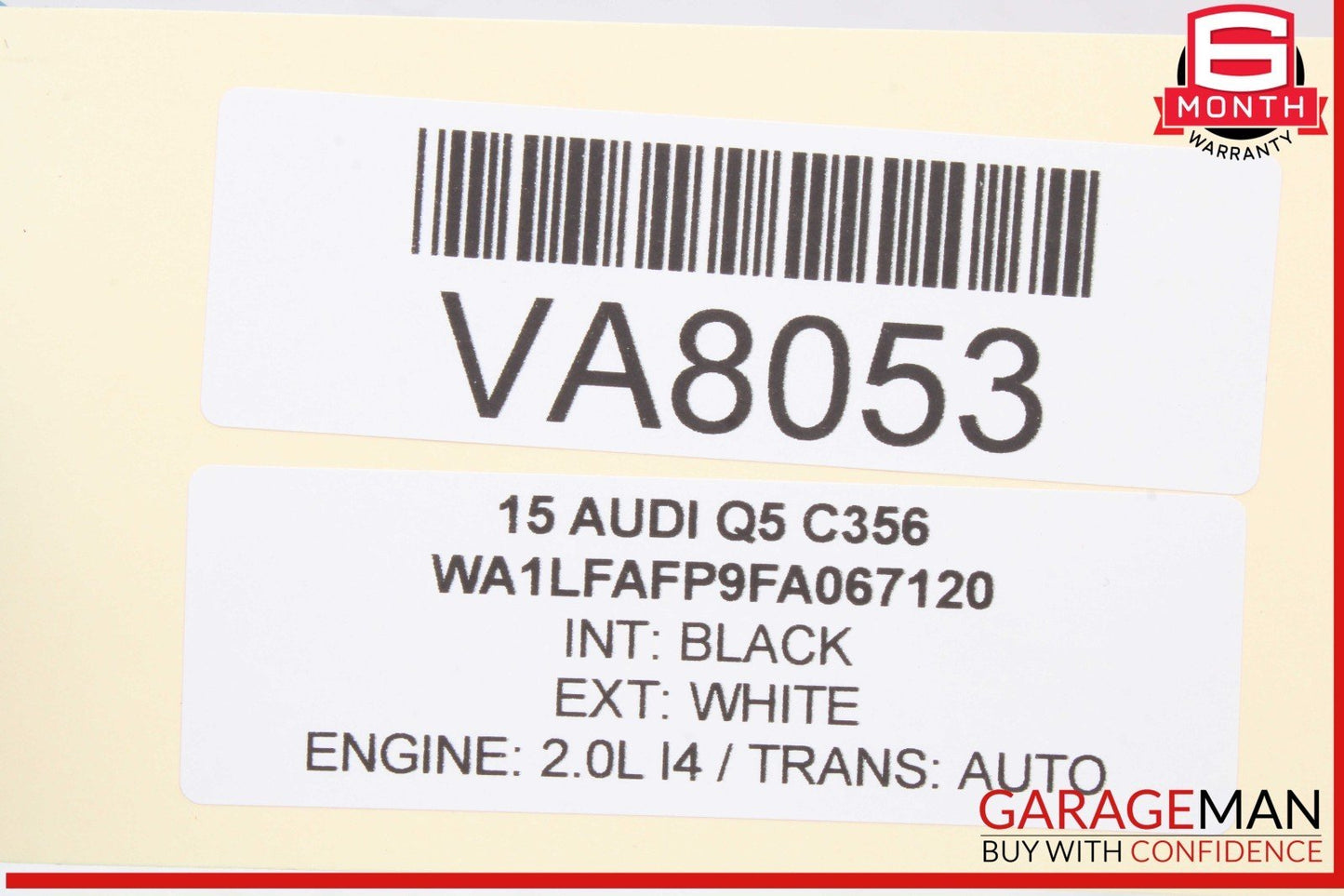 13-17 Audi Q5 SQ5 Rear Trunk Release Handle w/ Back Up View Camera 5N0827566AA